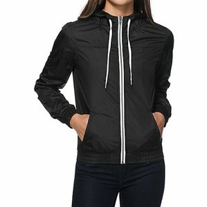 Black and White Zine Windbreaker Jacket